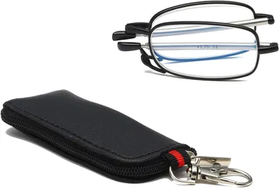 Produktbild von Lesebrille faltbar, ultraleicht, Metallrahmen, Federbügel, teleskopischer Halter, für unterwegs