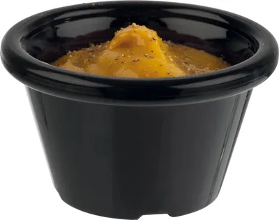 Produktbild von 12er Set Dipschälchen aus PET-Kunststoff Schwarz je 40 ml ØxH: 6 x 3,5 cm