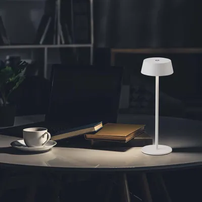 Produktbild von Wiederaufladbare Tischlampen - IP54 - Weiß - 2W - 200 Lumen - 3000K