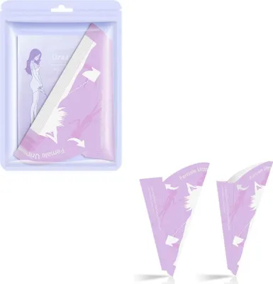 Image de 20 urinaires jetables pour femmes - Accessoires de camping - Entonnoirs à urine pour femmes - Poches à urine pour les déplacements - rose - Aide - Indispensable - Voyages - Hygiène