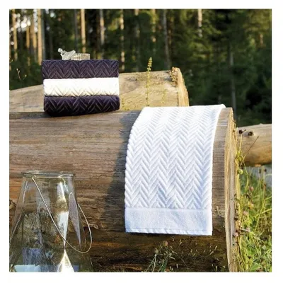 Immagine prodotto di Asciugamano in velluto di cotone, colore blu navy, dimensioni 70 x 140 cm