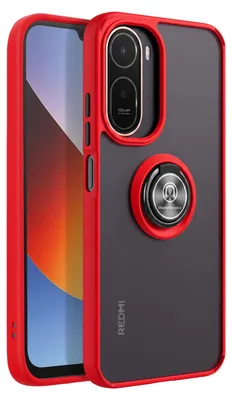 Zdjęcie produktu dla Avizar, etui z pierścieniem do Xiaomi Redmi A7 Pro – magnetyczny uchwyt pierścieniowy, czerwony