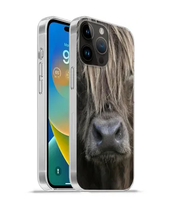 Produktbild von MuchoWow® Handyhülle Schutzhülle Hülle für Apple iPhone 14 Pro Max Schottischer Highlander - Braun - Nase Silikon Softcase Handy Hülle - Hardcover