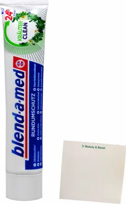 Produktbild von Blend-a-Med Kräuter Clean Zahnpasta (75ml Tube) + usy Block