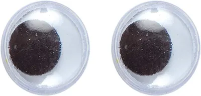 Produktbild von Runde Wackelaugen mit Ballpupille (3 mm, 100 Stück) - schwarz/weiß