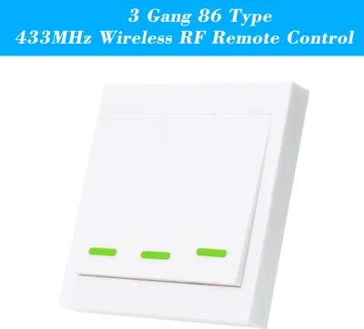 Produktbild von eWeLink Push Button Wandlichtschalter Fernbedienung 3 Gang 86 Typ EIN / AUS-Schalttafel 433 MHz Drahtlose RF-Fernbedienung Sender mit Aufklebern Freie Position Flexibel fš¹r Zuhause Wohnzimmer Schlafzimmer