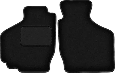 Produktbild von Velours-Fußmatten Vorne passend für Suzuki Ignis I (Schrägheck, Bj. 2001-2008) –  schwarz, passgenau, mit Befestigungen set 2 Stk. - STANDARD