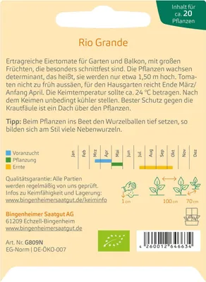Obrázek produktu pro Tomate Rio Grande 1Stück