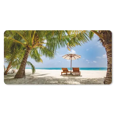 Produktbild von MuchoWow® Mauspad Mousepad Strand - Strandkorb - Sonnenschirm 60x30 cm - Mousepads - Maus Mat - Pad - Mausunterlage - Nachhaltig