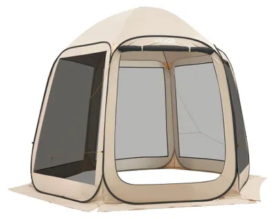 Obrázok produktu pre Stan pop-up, béžová farba – stan na kempovanie pre 4-8 osôb – 305 x 280 cm – polyester
