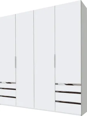 Produktbild von Kleiderschrank Level Drehtürenschrank mit Schubladen Ausführung wählbarweiß