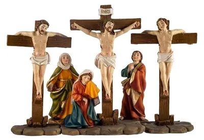 Produktbild von DRW Darstellung des Kruzifixion Jesus zwischen Dieben, 14 cm