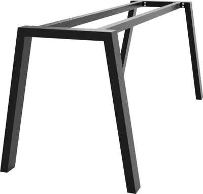 Zdjęcie produktu dla MetaloPro Bamako Nogi do stołu z centralną belką, metalowe nogi do stołu, nogi stołowe, noga do stołu, metalowe nogi stołu, nogi stołu czarne - 180x70x72 cm