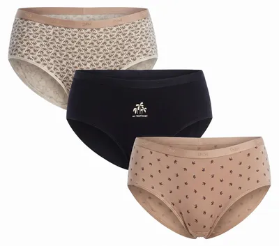 Produktbild von DIM 3er-Pack Damen-Baumwoll-Culottes Les Pockets D4C20