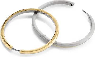 Produktbild von Boccia Damen Creolen 0573-02 Titan bicolor goldplattiert