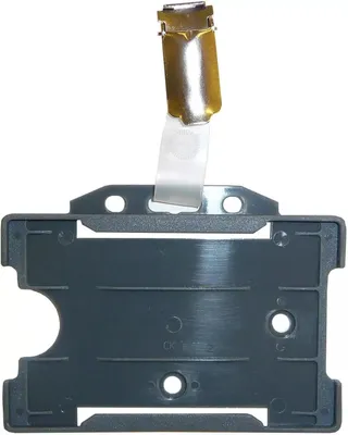 Produktbild von 1x SCHWARZ Ausweisset Ausweis-Set Ausweishülle Auswelter Kartenhalter+ Milchiger Lasche Clip GROSSE FARBAUSWAHL