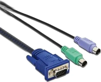 Obrázek produktu pro Sweex KVM Cable 3M, 3 m, 2 x PS/2, 1 x HDDB15 VGA