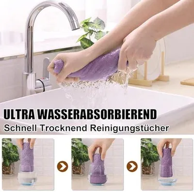 Produktbild von Famanu Mikrofasertücher 25 x 25 cm - Waschbare, fusselfreie Tücher