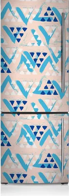 Produktbild von Magnetfolie Magnete Küche Kühlschrank Dekoration 60x180 cm - Dreiecke-Muster