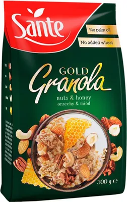 Zdjęcie produktu dla Granola Gold Orzechy Miód 300G Sante