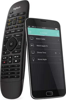 Produktbild von Logitech Harmony® Companion, Audio, DVR, Spielekonsole, Heimkinosystem, PC, Smartphone, TV, Tablets, IR drahtlos/WLAN, Drucktasten, Schwarz