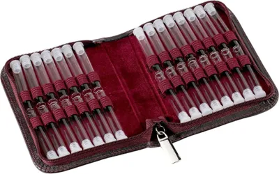 Produktbild von Globulitasche Klassik 30 Schlaufen bordeaux mit Klargläsern
