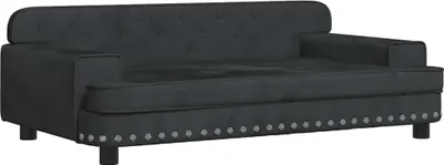 Produktbild von vidaXL Hundebett Schwarz 90x53x30 cm Samt