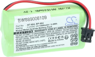 Produktbild von vhbw Akku Ersatz für Panasonic HHR-15F2G1, HHR-P506, HHR-P506A, PQHHR150AA21, PQP506SVC für schnurlos Festnetz Telefon (1500 mAh, 2,4 V, NiMH) Grün