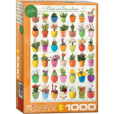 Produktbild von Eurographics Cacti & Succulents 1000pcs, 1000 Stück(e), Flora