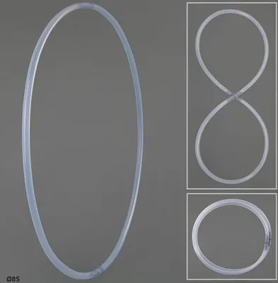 Produktbild von Faltbarer Hula Hoop Rohling, PP (Polypropylen) 19mm, Transparent, Ø85cm