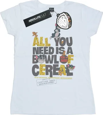 Produktbild von Tom And Jerry - "All You Need Is" T-Shirt für Damen BI43693 (XL) (Weiß)