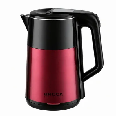 Obrázok produktu pre Brock WK 5520 RD, 1500 W, 1,8 l, Dvojitá stena, Skryté vykurovacie teleso, Nerezová oceľ, Čierno-bordová, Rýchlovarná kanvica