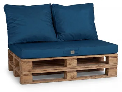 Immagine prodotto di Set di 3 cuscini per pallet sfoderabili - Cuscini per esterni - Blu petrolio