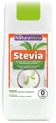 STEVIA (NA BAZIE ERYTRYTOLU I GLIKOZYDÓW STEWIOLOWYCH ZE STEWII) 150 g - NATURAVENA