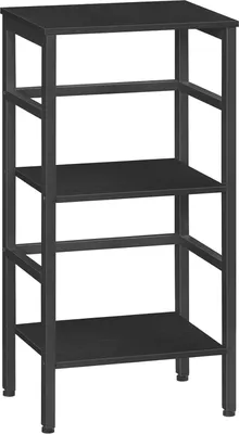 Image de HOOBRO Étagère à échelle 3 niveaux Étagère à livres style industriel 40x30x81cm Black