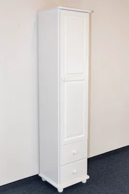 Produktbild von Schrank Kiefer massiv Vollholz weiß Junco 36 - Abmessungen: 195 x 45 x 42 cm (H x B x T)