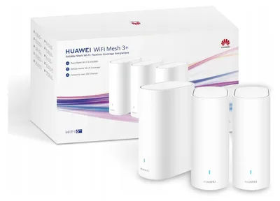 Zdjęcie produktu dla Zestaw HUAWEI Router WiFi Mesh 3 Wi-Fi 6 AX3000 3000 Mb/s 3sztuki