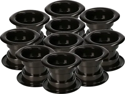 Produktbild von KOTARBAU® 10er Set Luftgitter Rund Schwarz aus Kunststoff für Badezimmertüren