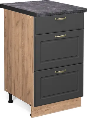Obrázek produktu pro Spodní skříňka kuchyňské linky Vicco Fame-Line Antracitově zlatý 50 cm , PD Antracit, Model 46868