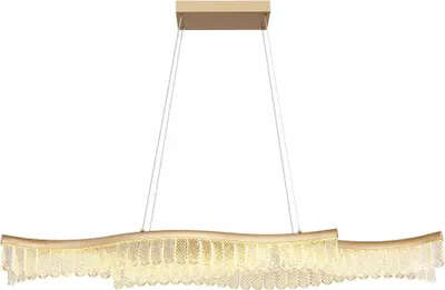 Produktbild von LED Hängeleuchte, gold, Kristalle klar, H 135 cm