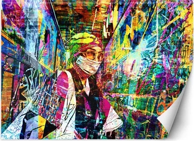 Produktbild von Vlies fototapete Frau mit Maske Glamour 200x140 cm Feeby Lila inkl. Kleber einfache Montage