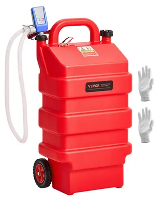 Immagine prodotto di VEVOR cisterna 60 litri di carburante, tubo di travaso da 1,2 m e ugello con sensore autostop, adattatore per serbatoio, adatto per diesel e benzina, rosso