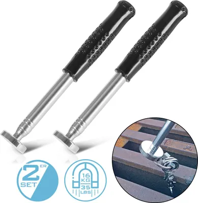 Produktbild von STAHLWERK Teleskop Pick-up Tool, Teleskopmagnet, Magnetstab, Magnetheber 2er Set