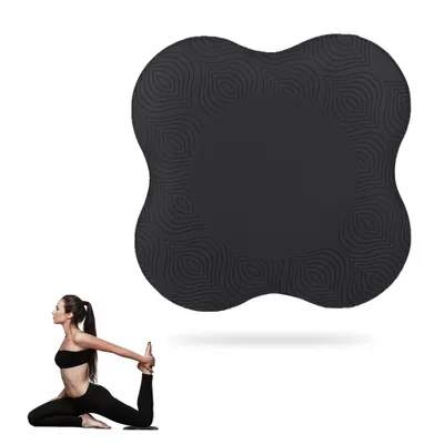 Produktbild von Yoga Kniekissen Rutschfest Yoga Knieschoner Padmatte Unterstützt Knie Handgelenke und Ellbogen für Yoga Pilates Sport,(Schwarz)