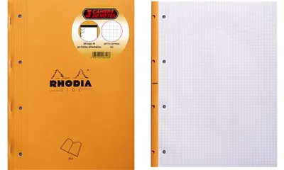 Produktbild von Rhodia Set 3 Notizblöcke geheftet A4 kar 80Bl - Orange 118316C