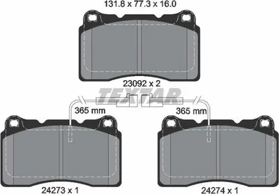 Produktbild von TEXTAR Bremsbeläge Satz Vorne für ALFA ROMEO 147 (937) 2427301