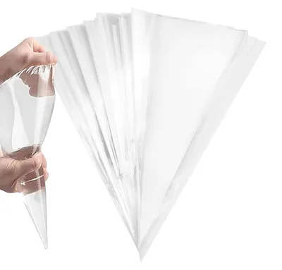 Image de Sacs de décoration 50 pièces, jetables, 30 x 15 cm, épais et transparents, pour gâteaux et pâtisseries