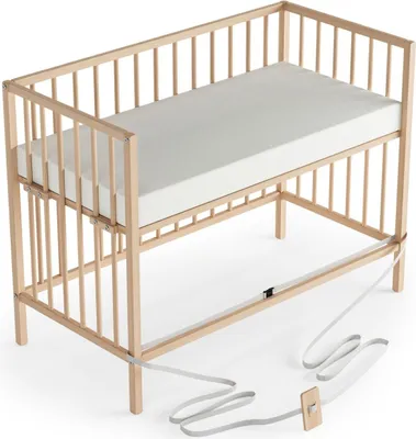 Produktbild von Beistellbett 60x120 cm mit Matratze & Umbauseite - natur - Dreamy 4 in 1 Bett