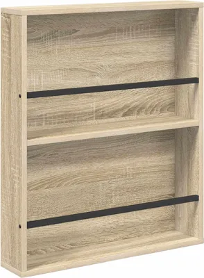 Zdjęcie produktu dla Regał na gazety z półką Dąb Sonoma 60 x 12 x 70 cm