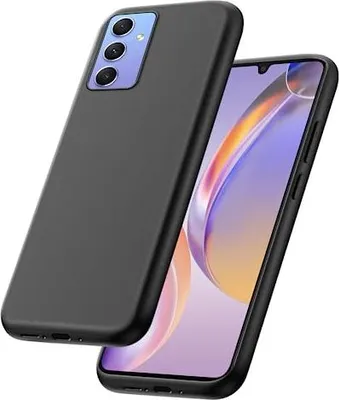 Image de Coque pour Samsung Galaxy A34 Coque noire en silicone mat fin SM-A346B